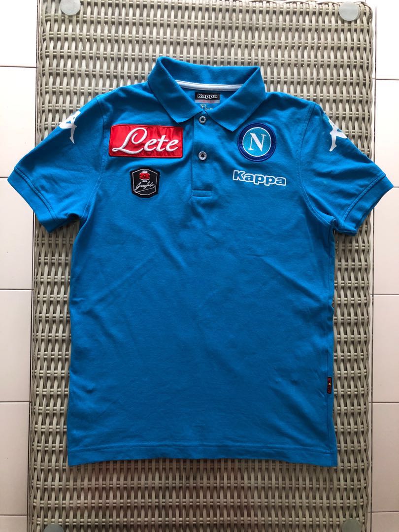 Bekijk het internet Handvol Verzending Kappa 💯% Authentic light blue SSC Napoli polo shirt for SGD$27 (size S),  Men's Fashion, Activewear on Carousell