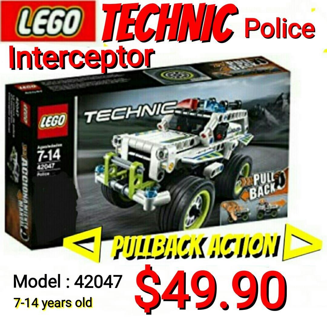 lego technic pull back police