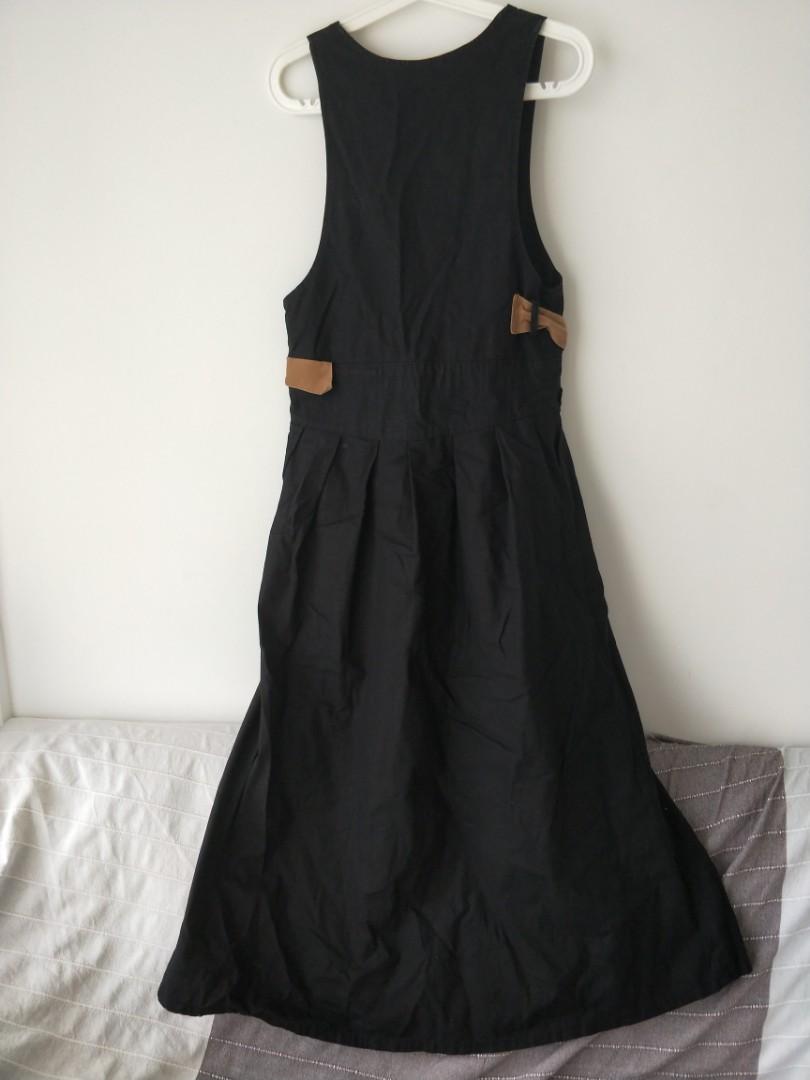 linen-black-dress-women-s-fashion-dresses-sets-dresses-on-carousell