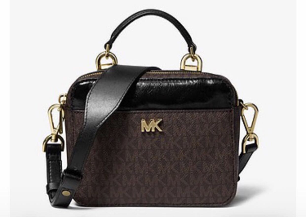 Michael Kors Mott Mini Logo and Leather Crossbody Women s Fashion