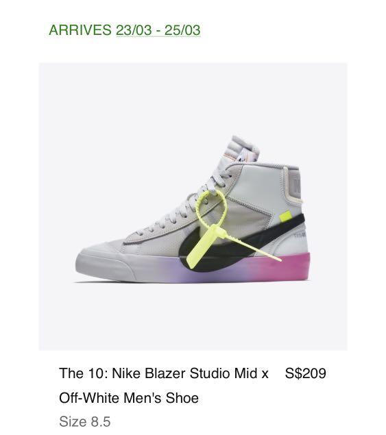 nike blazer x off white serena williams