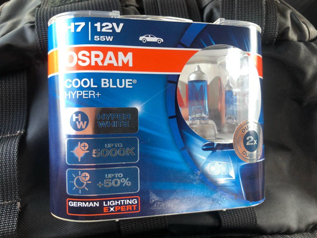 Osram Cool Blue Hyper H7 5000k White Light Bulb Car Accessories Electronics Lights On Carousell