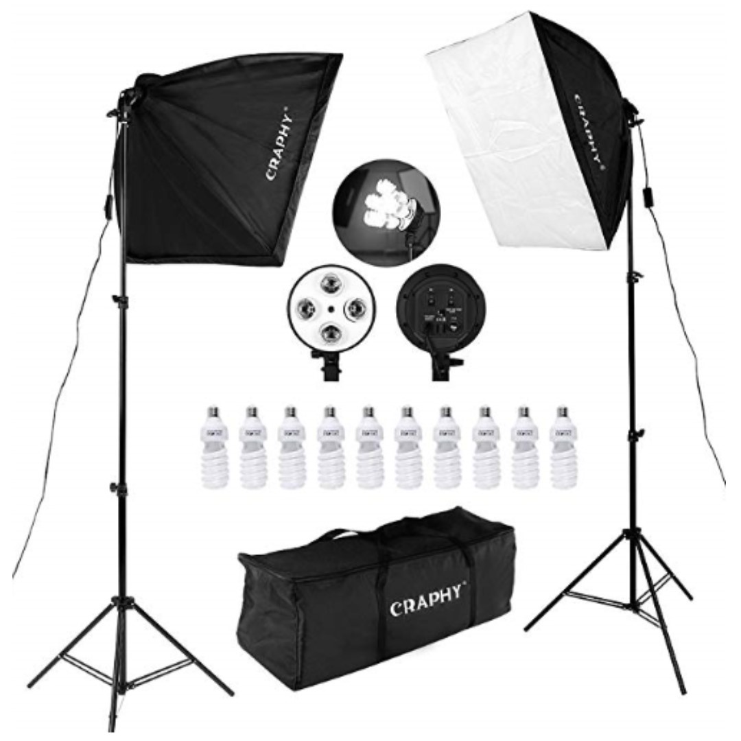 P15 CRAPHY 450W Photography Studio Softbox Lights Softboxes Continuous