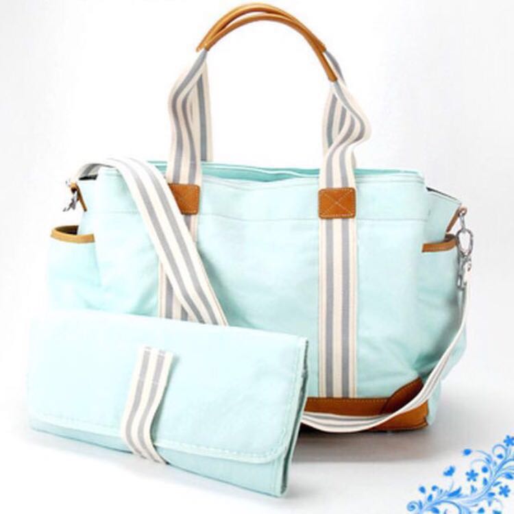 Pottery Barn Classic Diaper Bag In Aqua Mint Blue Green Babies