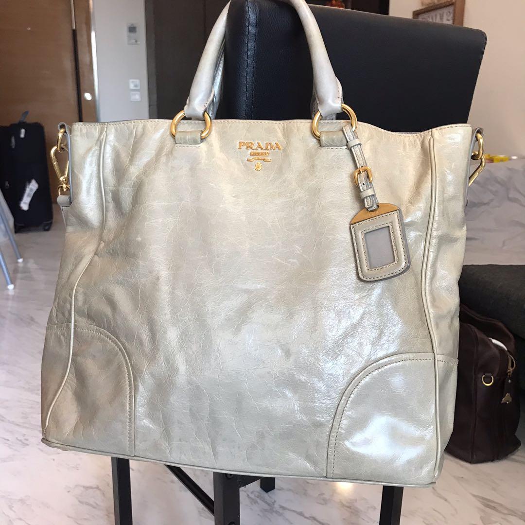 prada two way tote bag