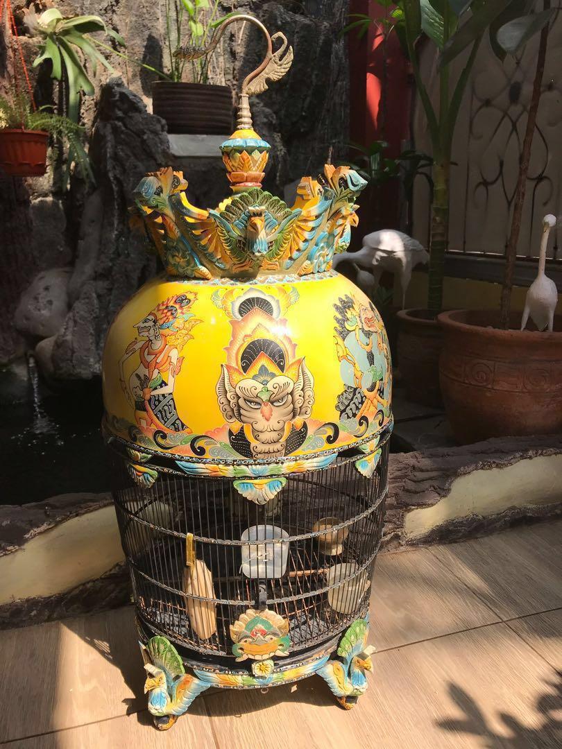 Sangkar Perkutut Mahkota Wayang Merak Desain Kerajinan Tangan Barang Aksesoris Kerajinan Di Carousell
