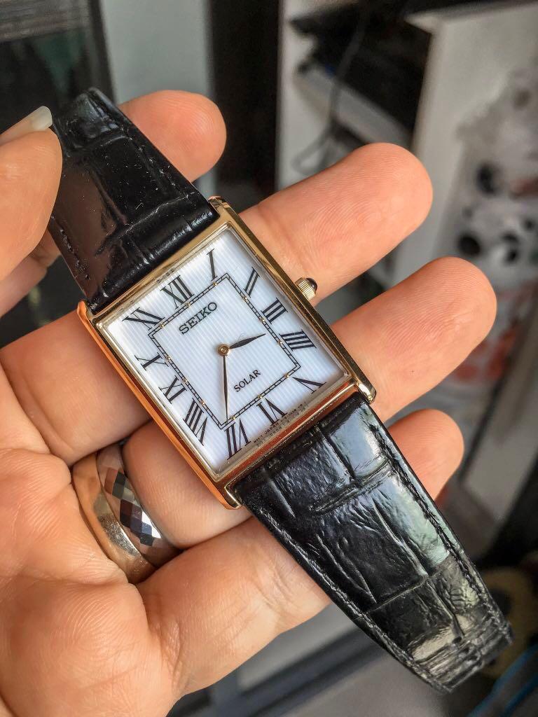 Seiko solar tank new arrivals watch