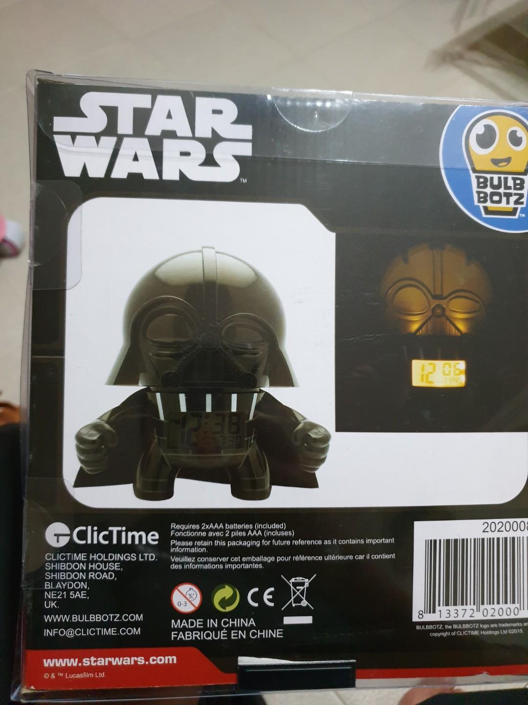 Star Wars darth vader alarm clock, Hobbies & Toys, Toys & Games on