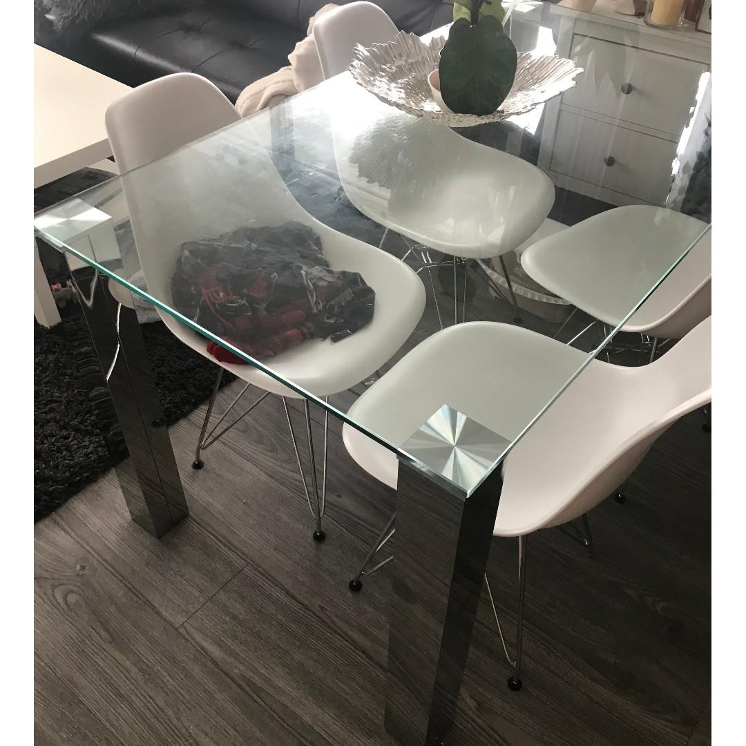 Structube clearance glass table