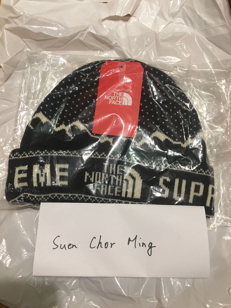 Supreme the north face fold beanie black hot sale
