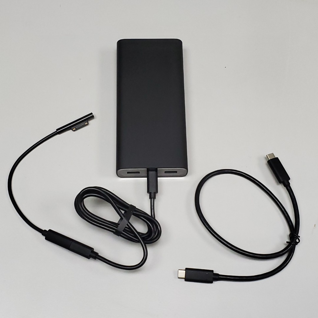 Surface Go Pro 3 4 5 6 Book 專用C2C 充電線45W USB PD 雙向二萬快充尿袋, 手提電話, 電話＆平板電腦配件,  充電器及電線- Carousell