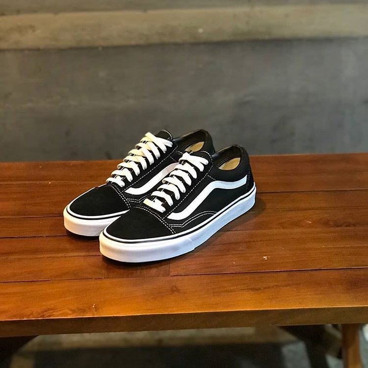 Vans Oldskool Black White Global Original Fesyen Pria Sepatu