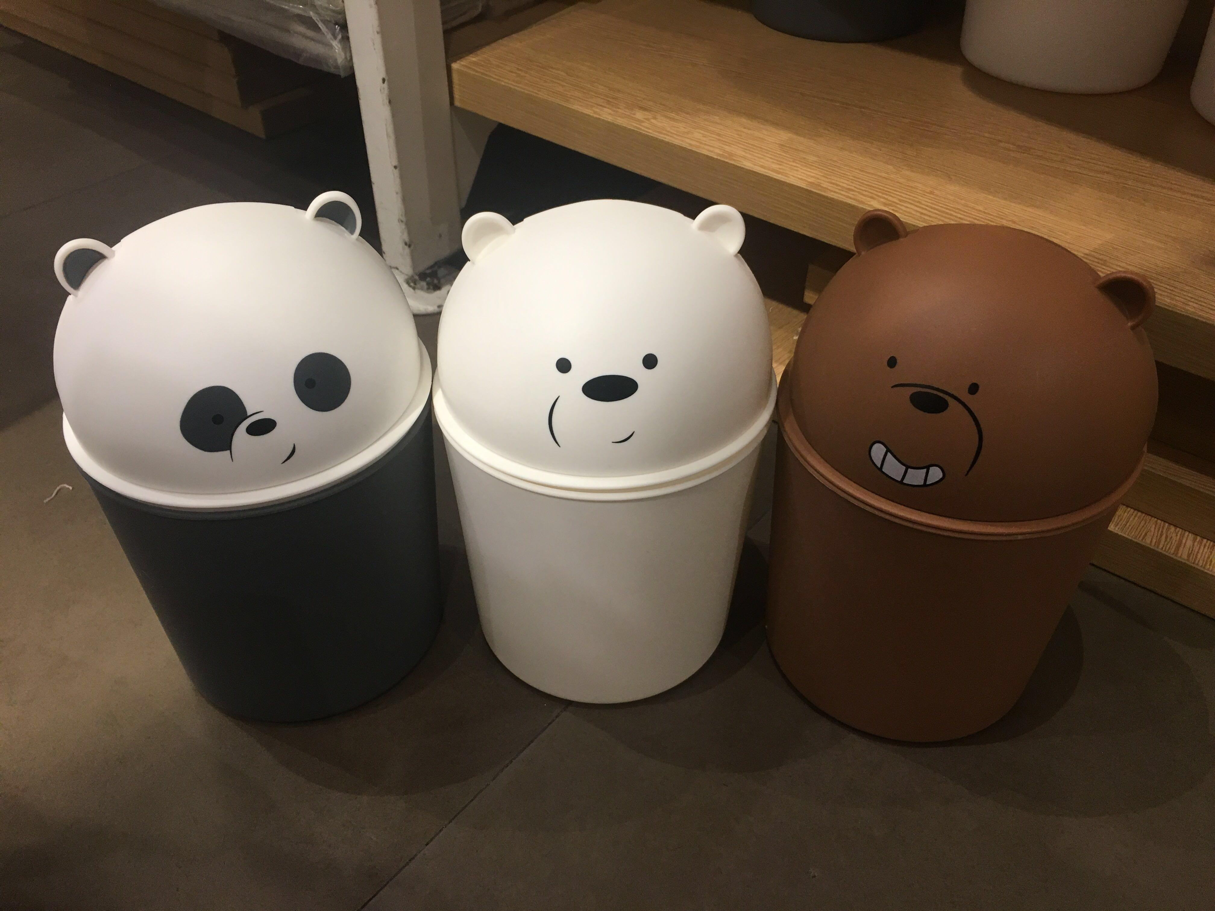 We Bare Bears Trash Bins Home Furniture On Carousell