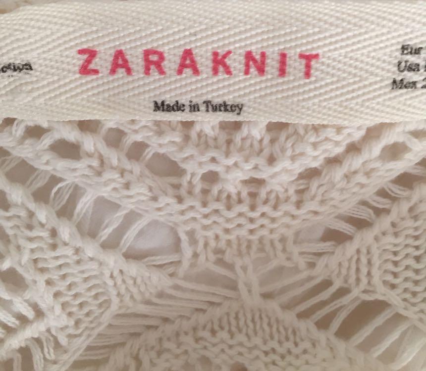 zara cream knitted dress