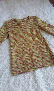 Atasan knit rainbow