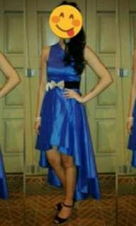 Dress pesta biru elektric