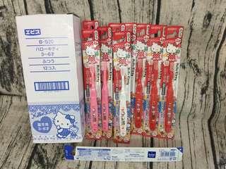 【雙畇媽咪】全新 現貨 日本製 エビス株式會社 3～6歲 1入 小孩款 兒童牙刷 小丸子款 粉紅色 幼兒園牙刷