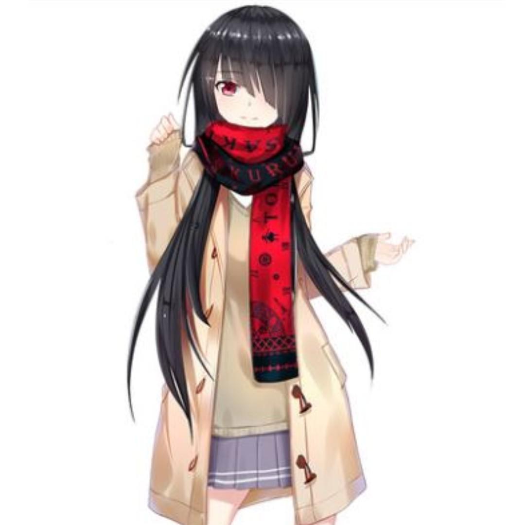 Po Date A Live Tokisaki Kurumi Double Sided Scarf