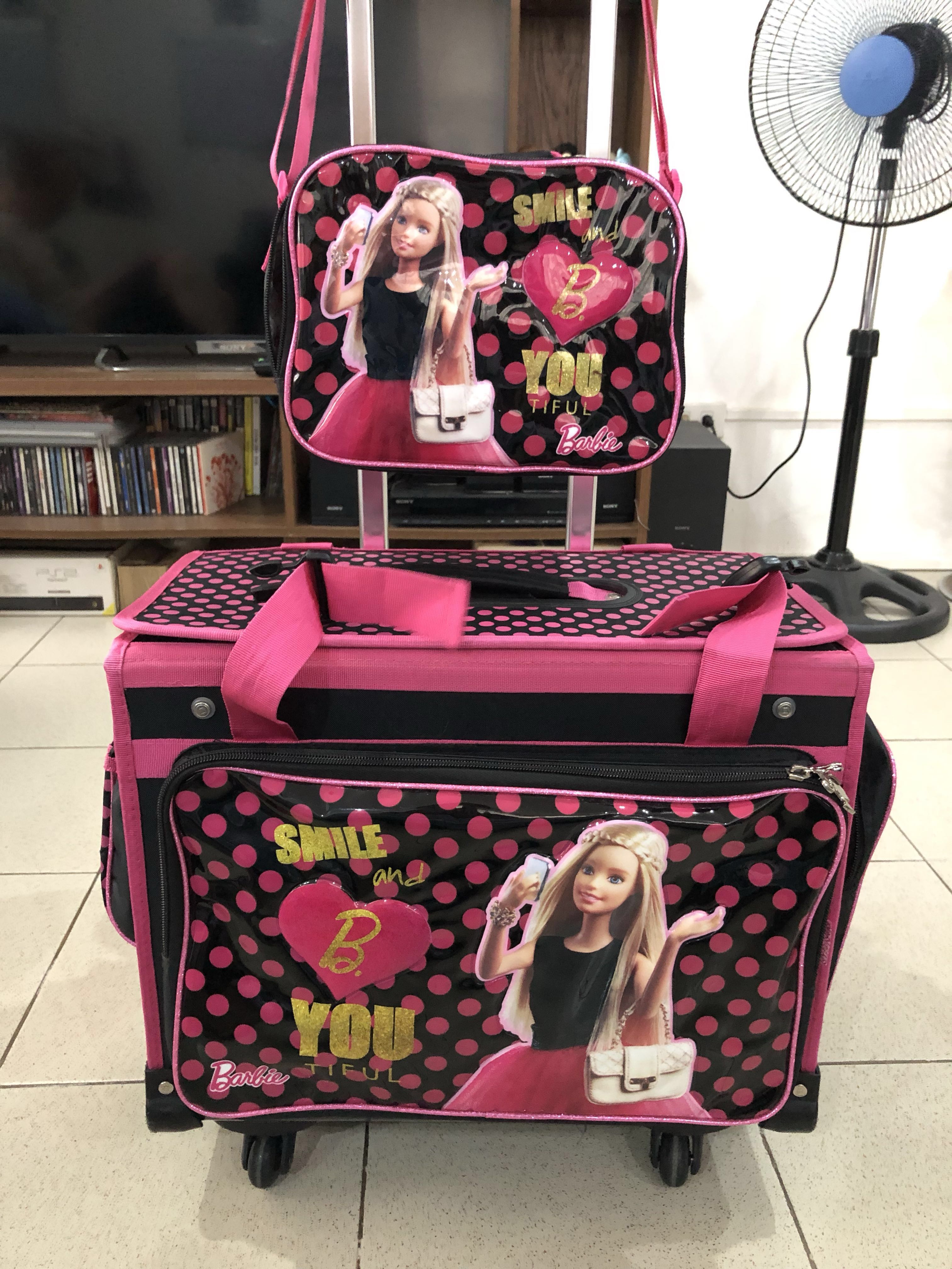 Tramp & Badger Printed Kids Barbie Travel Trolley Bag, Size: 18 and 22 inch  at Rs 3000/piece in Nagina