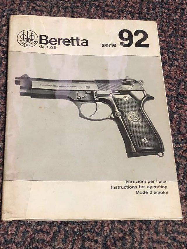 Beretta 92 users manual (Category: Textbooks) located in Paranaque City. Submitted by jorgeramos878 (Listing ID 220772212, Image 1). Description: Original manual For pickup paranaque or shipping nationwide Plus shipping fee.
