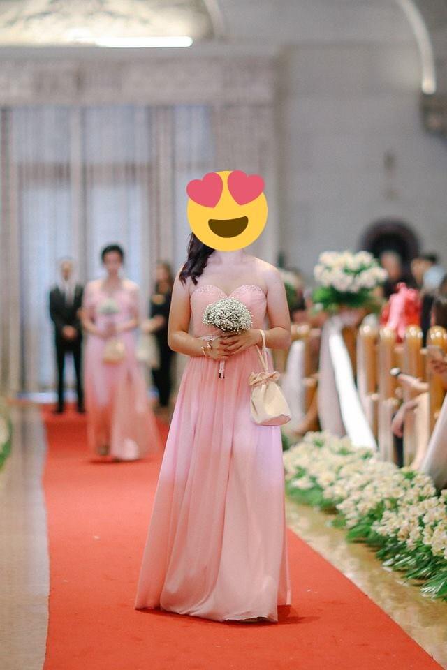 Blush Pink Tube Gown (Category: Evening dresses & gowns) located in Mandaluyong City. Submitted by everygood (Listing ID 220776224, Image 1). Description: Used once for a wedding Dress by Mikee Sangco PM for full details.