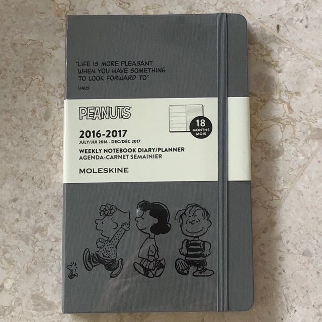 Bnip Moleskine Limited Edition 2017 Peanuts Weekly Notebook Diary