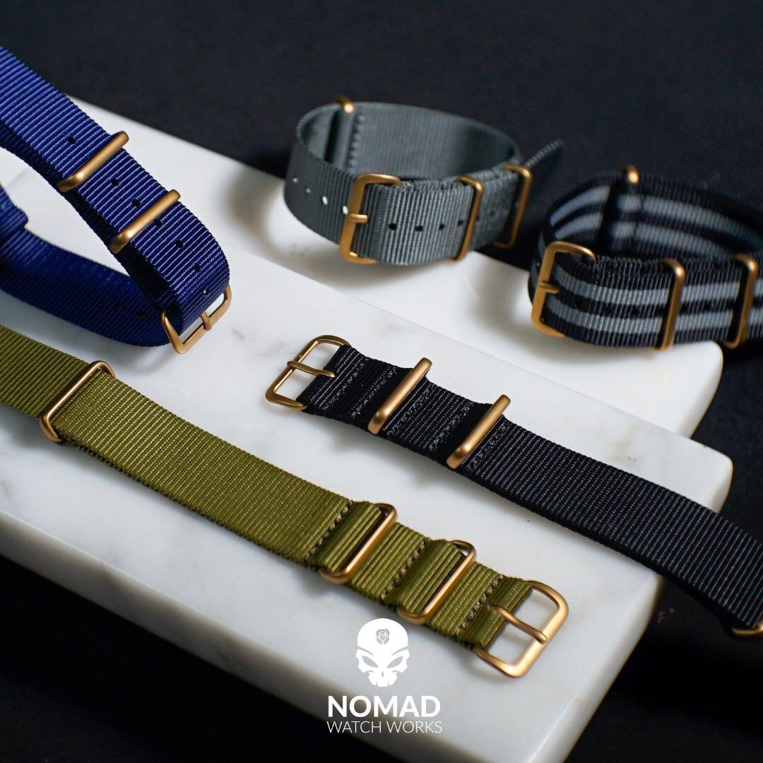 Bronze Buckle Nato Straps (5 Colours available in 18, 20, 22 and 24mm