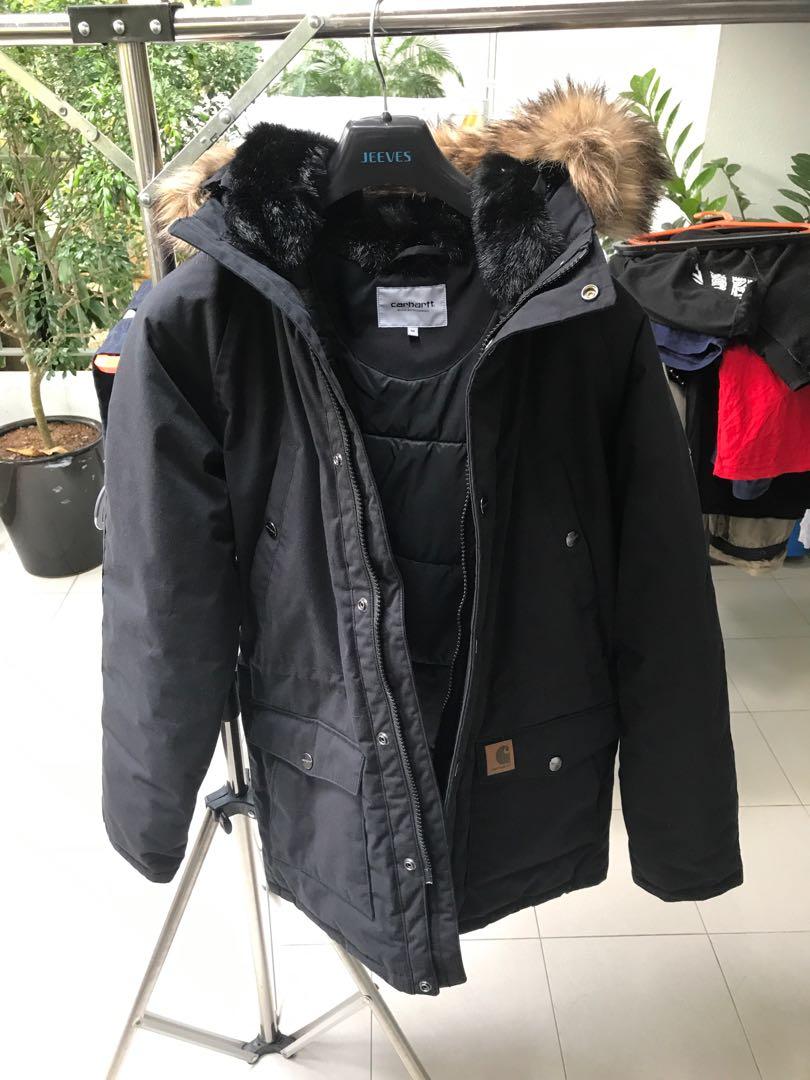 carhartt coat with fur hood