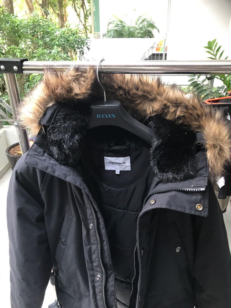 Carhartt coat with fur hood discount