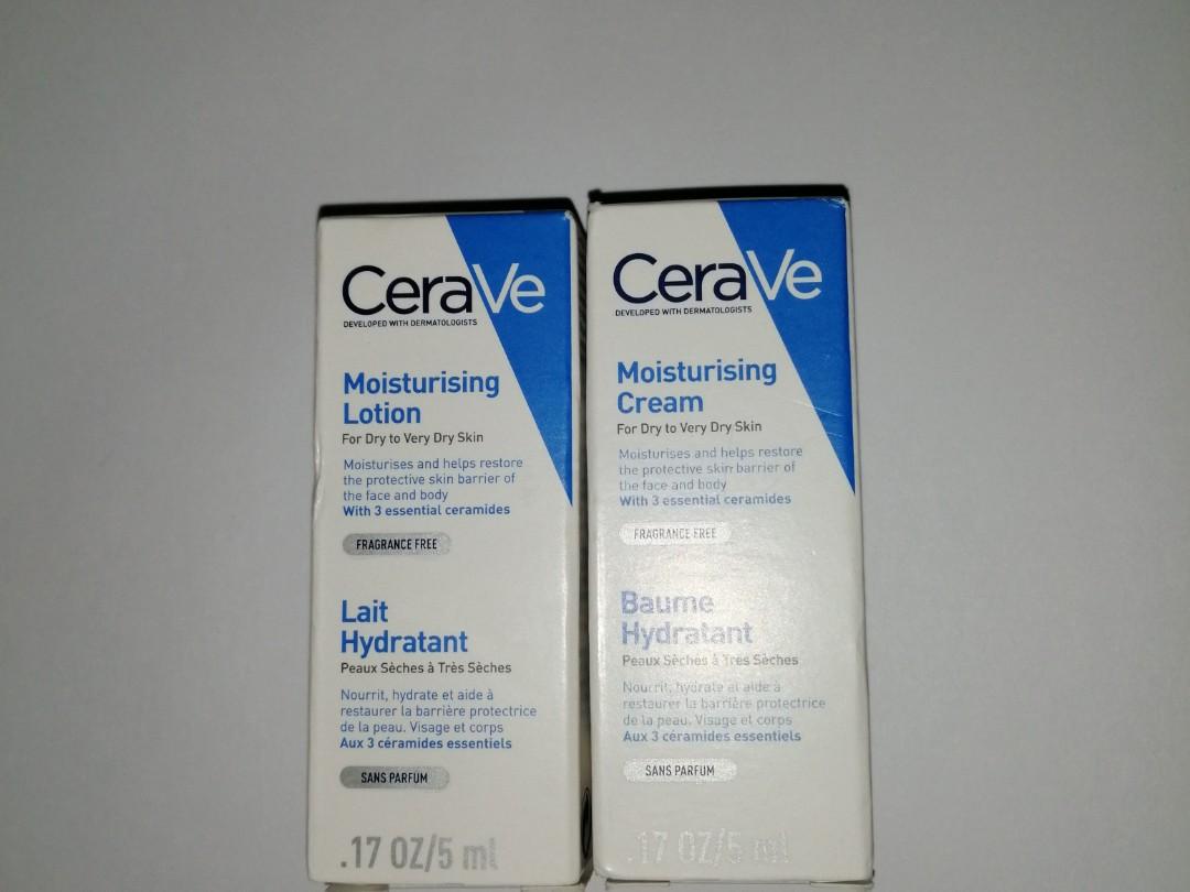 cerave moisturizing lotion lait hydratant & cerave moisturizing cream ...