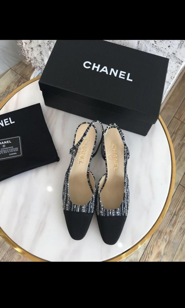 Chanel slingback heels, Women's Fashion 