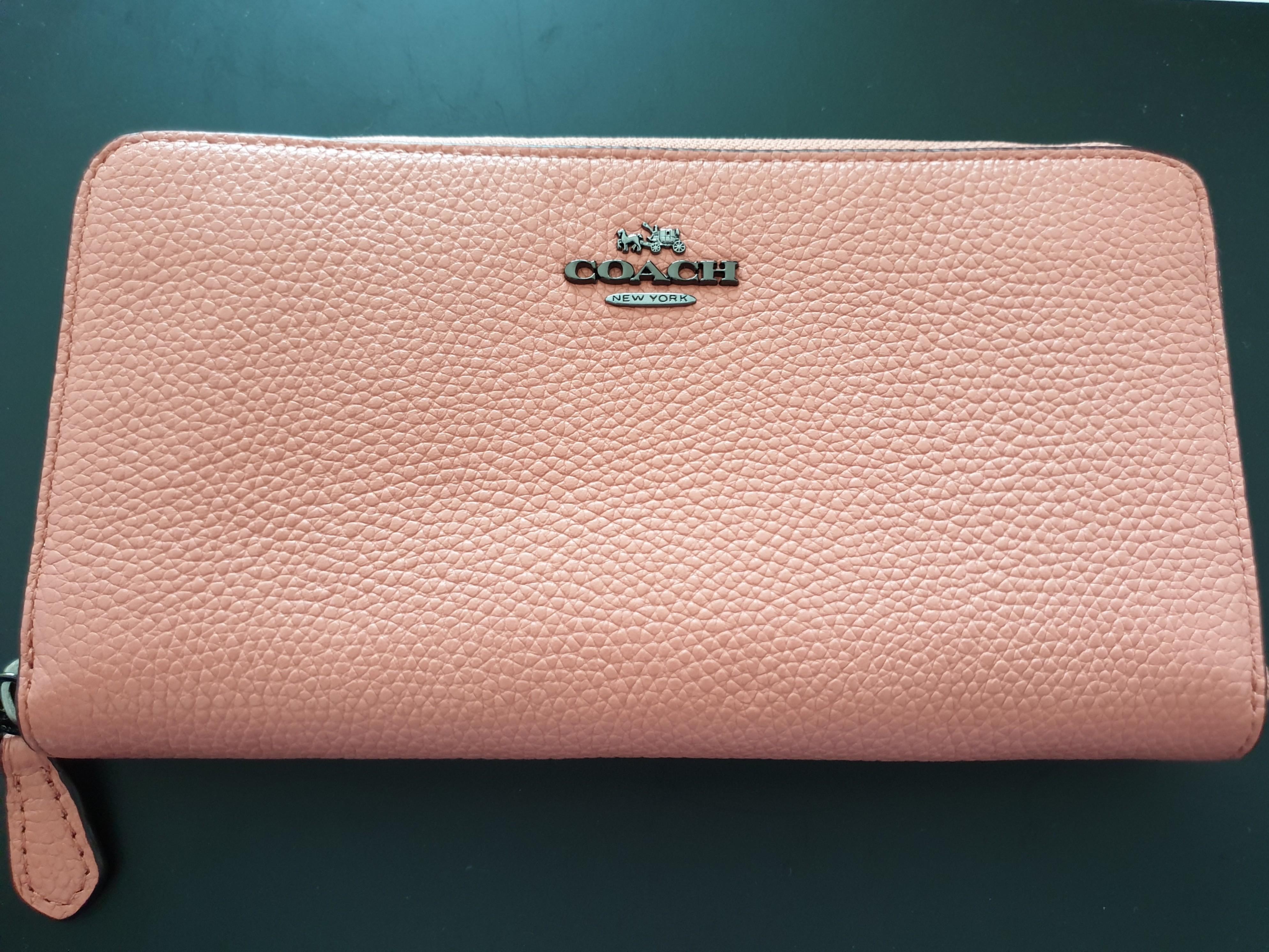 coach wallet dusty rose