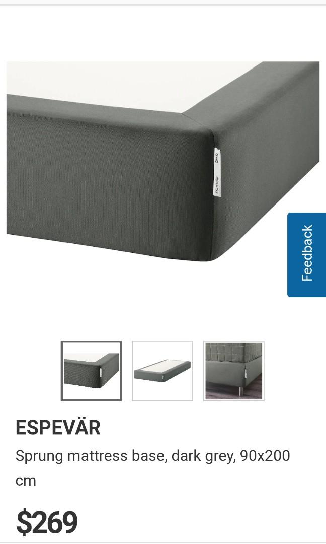 single bed espevar ikea bed base with legs only furniture home living furniture bed frames mattresses on carousell