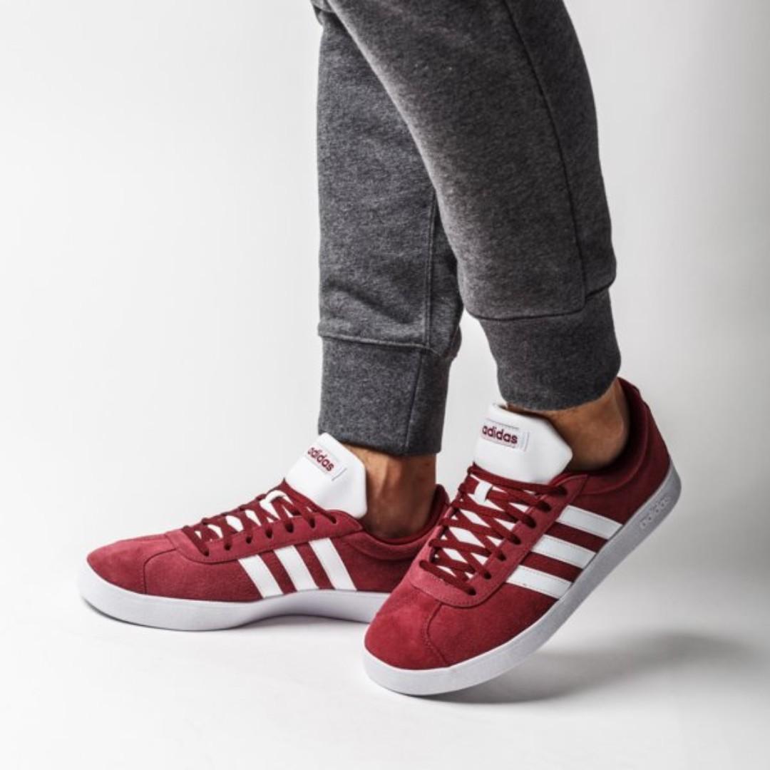 adidas vl court 2.0 burgundy