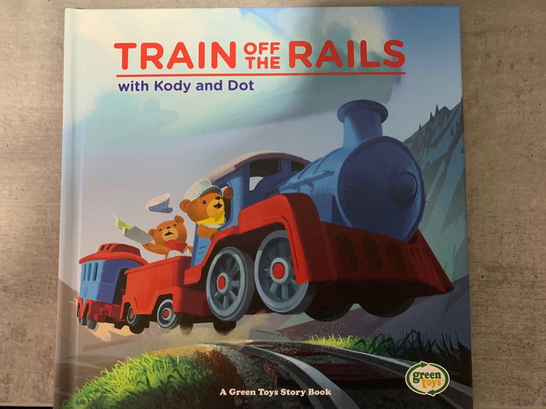 green toys train and storybook