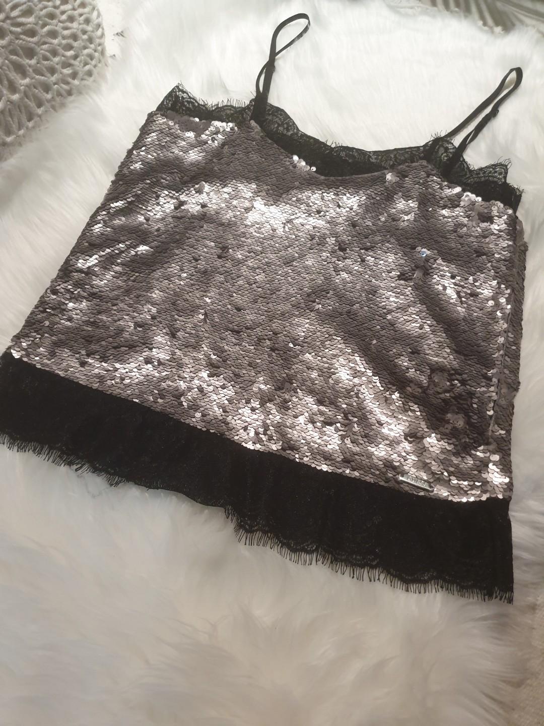 guess sequin top
