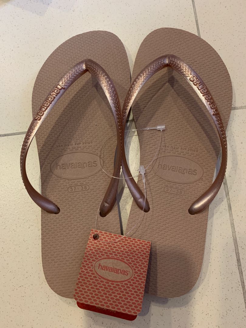 Havaianas slim flip clearance flops rose gold