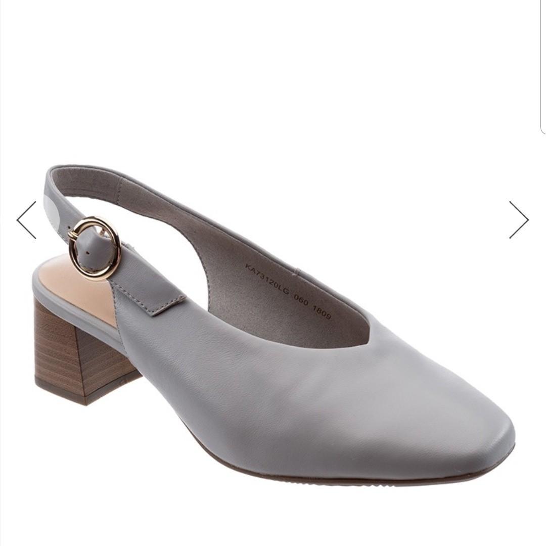 light grey slingback shoes