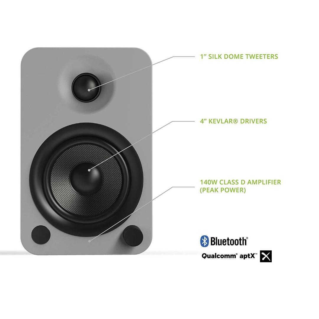 Kanto YU4 Powered Speakers with Bluetooth and Phono Preamp (YA040