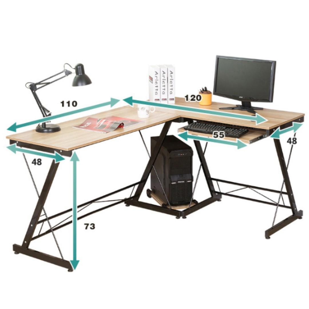 L Shape DESK Furniture L shape Table Study meja pejabat ikea