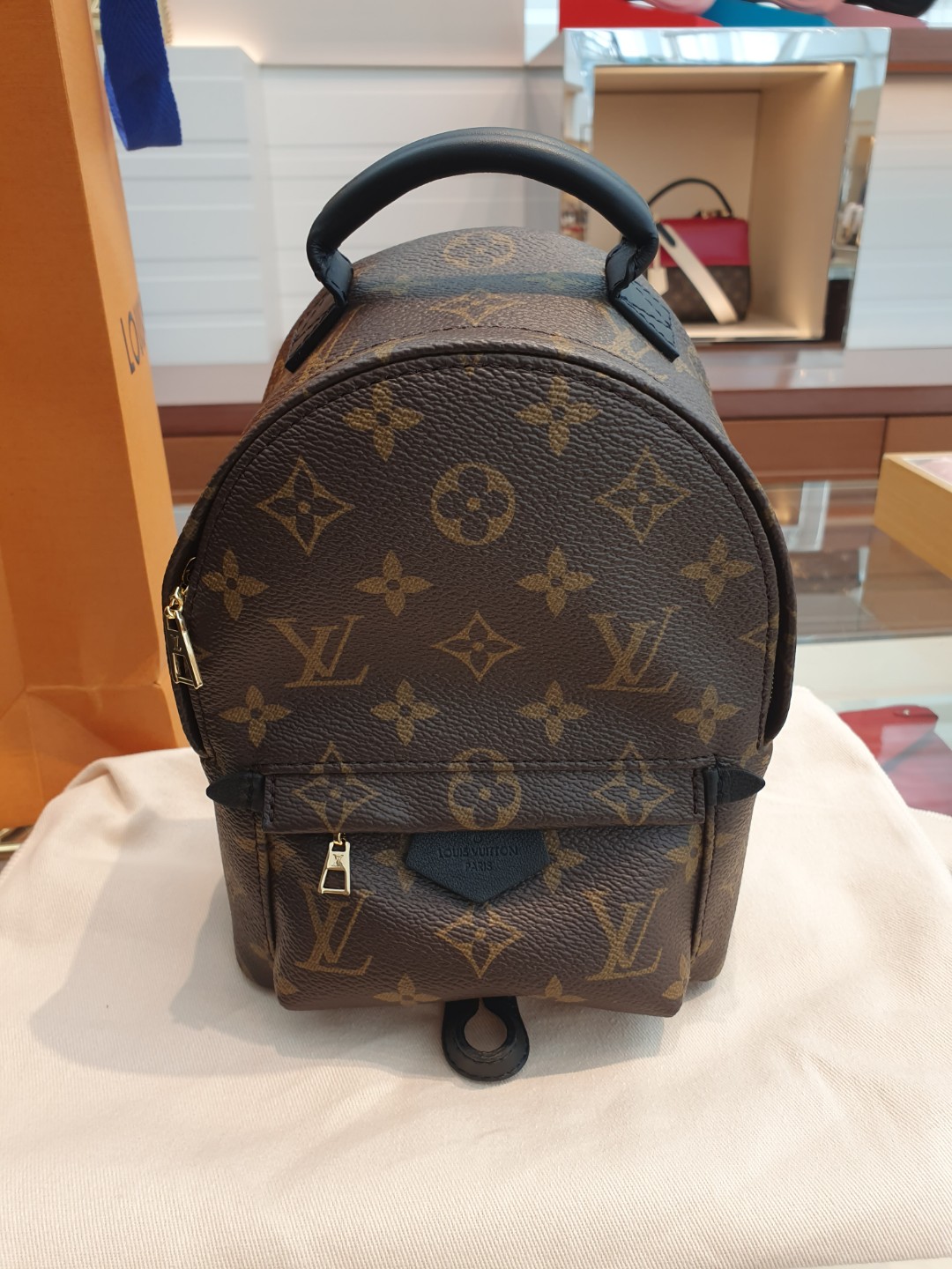 LOUIS VUITTON PALM SPRINGS MINI BACKPACK/CROSSBODY MONOGRAM CANVAS/LEATHER