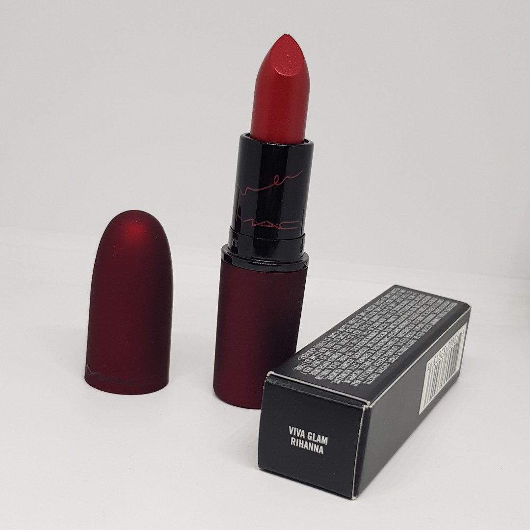 MAC Viva Glam Rihanna (Category: Makeup) located in Manila. Submitted by snowflakes.specials (Listing ID 220651615, Image 1). Description: MAC Viva Glam Rihanna Brand New Batch code: A54 (not sure if same lahat) PHP 500.
