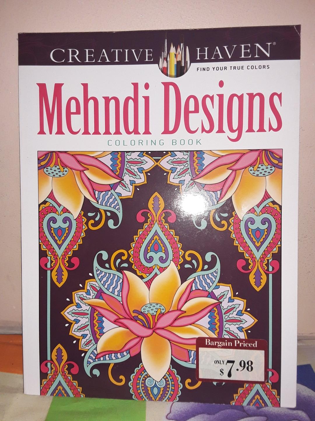 Mehndi Designs Coloring Book Creative Haven Hobbies Toys Books Magazines Children S Books On Carousell