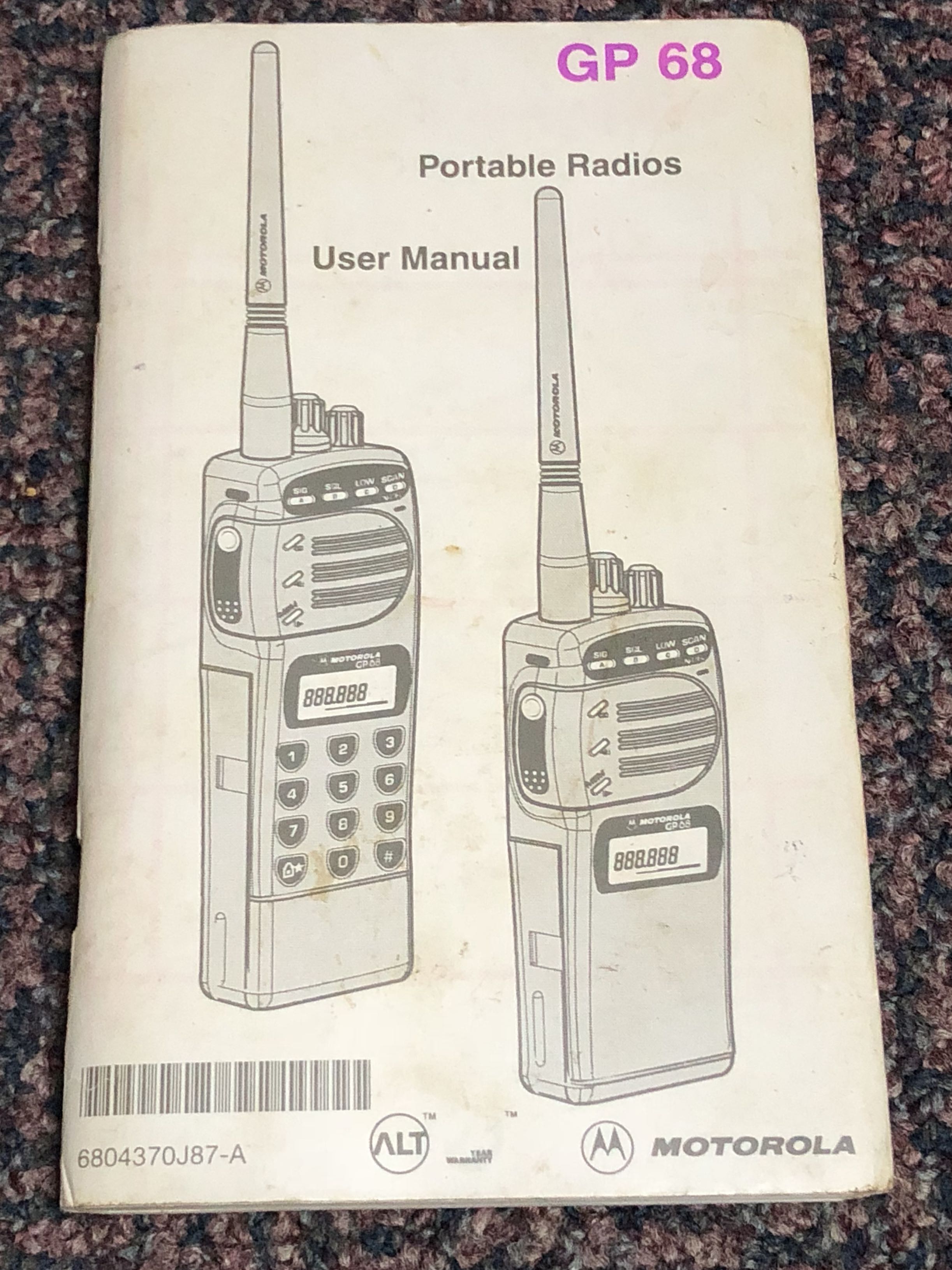 Motorola gp 68 manual, Hobbies & Toys, Books & Magazines, Textbooks on ...