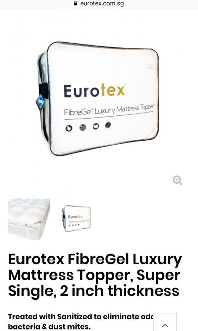 New Eurotex Mattress Topper Super Single Furniture Beds