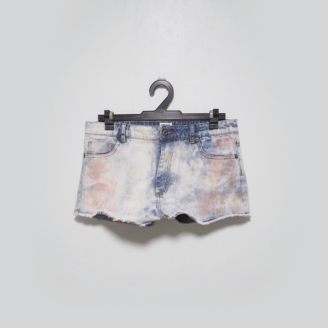 Plus Size Tie Dye Denim Shorts Women S Fashion Clothes Pants
