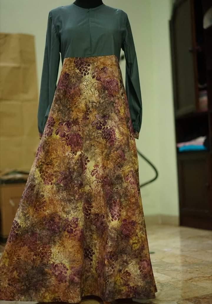 Reprice Dress Gamis Batik Premium Danar Hadi Fesyen Wanita Muslim Fashion Gaun Di Carousell