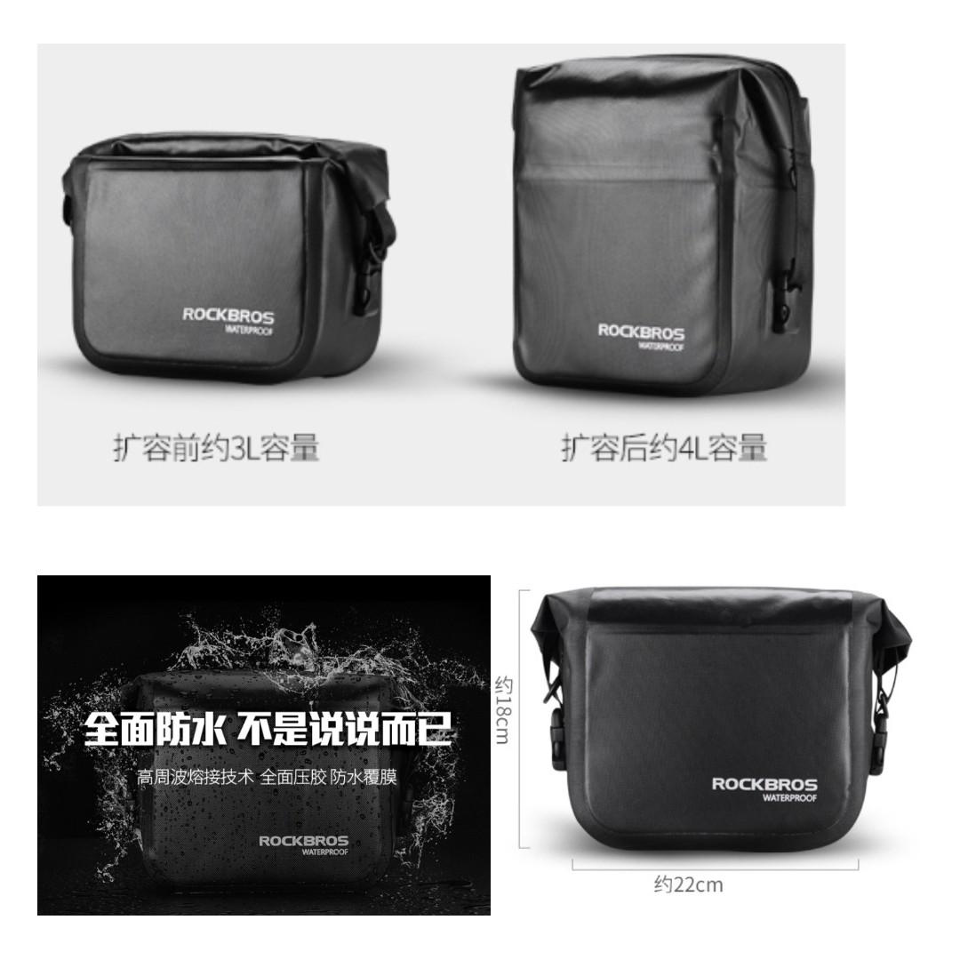 Rockbros 3l Handlebar Bag As 008 Waterproof Bicycles Pmds Parts Accessories On Carousell