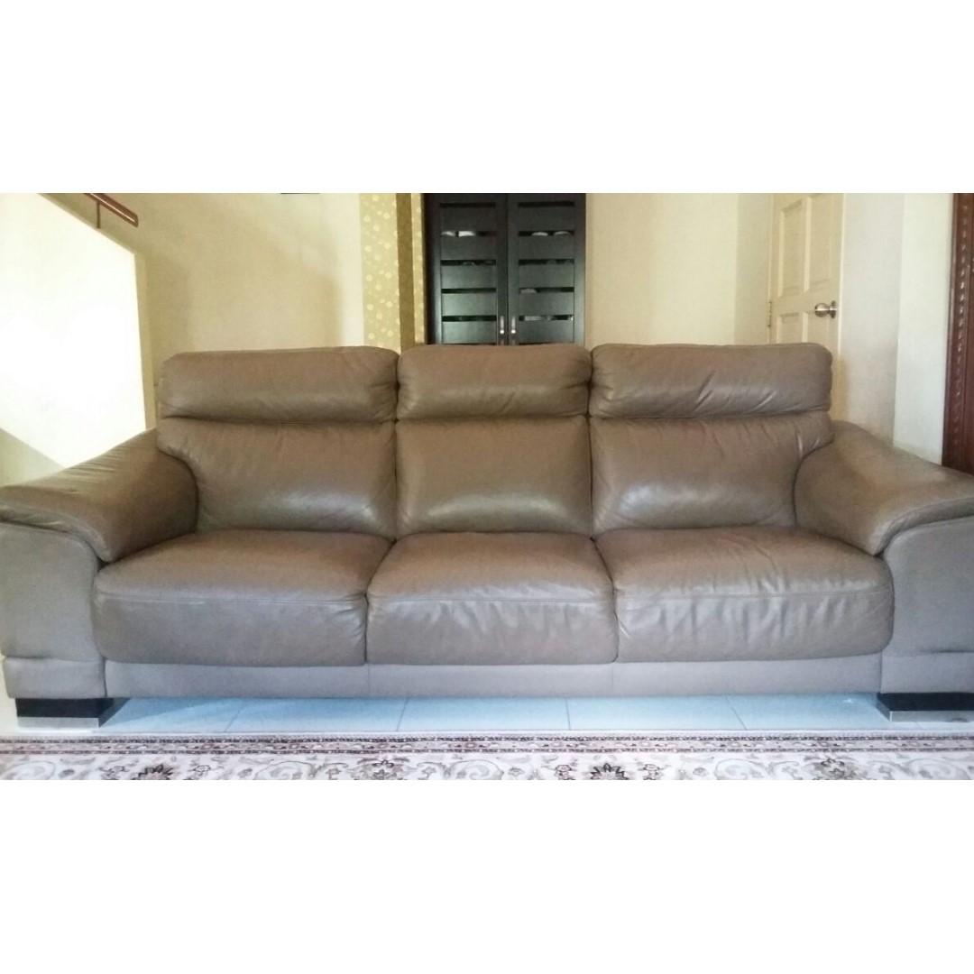 Rozel Leather Sofa 3 2 Seater Home Furniture Furniture On