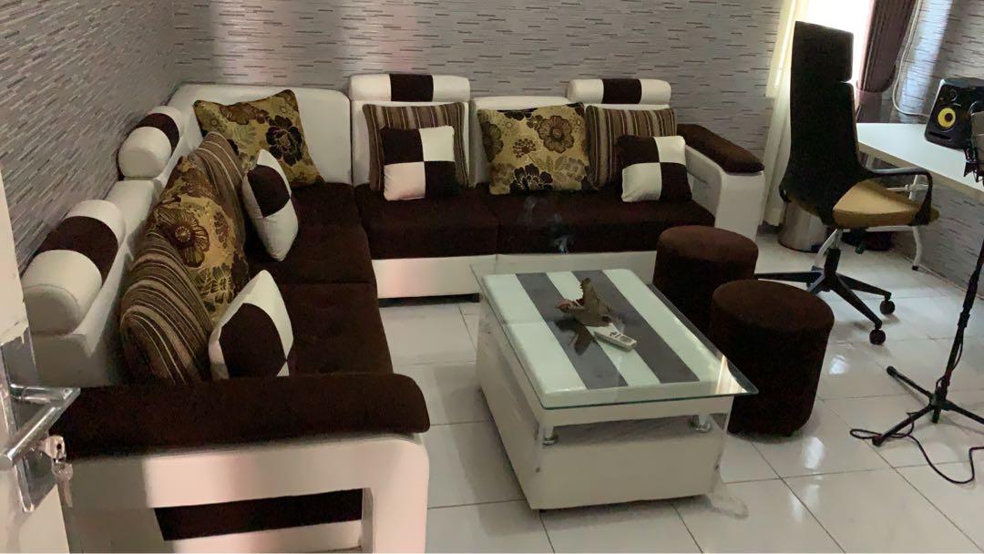 Sofa Ruang Tamu Letter L Perabotan Rumah Di Carousell